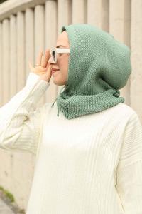 Mint Green Cotton Fabric Viscose Fabric Striped Straight Shawl