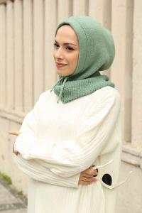 Mint Green Cotton Fabric Viscose Fabric Striped Straight Shawl