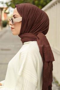 Lamelif Soft Touch Şal Tozlu Kahve