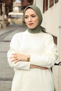 Lamelif Bambu Eşarp Yaprak Yeşili