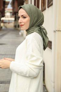 Lamelif Bambu Eşarp Yaprak Yeşili