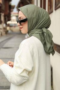 Lamelif Bambu Eşarp Yaprak Yeşili