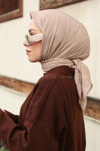 Lamelif Comfort Pamuk Eşarp vizon