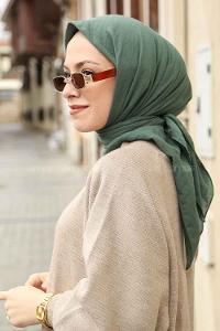 Leave Of Daphne Cotton Fabric Straight Scarf