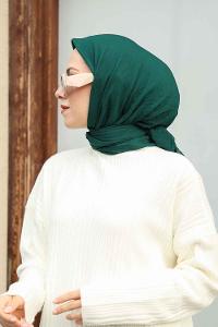 Lamelif Comfort Pamuk Eşarp Zümrüt Yeşili