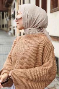 Lamelif Mio Caz Eşarp Koyu Taş