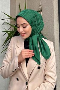 Lamelif F Desen Jakar Eşarp Zümrüt Yeşili