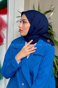 Lamelif Mio Caz Eşarp Gece Mavisi