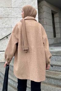 Mink Shirt Collar Long Arm Stamp Fabric Shirt