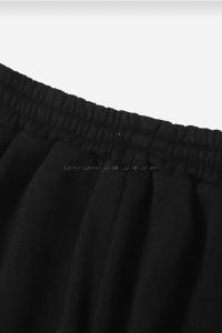 Black Elastic Trousers High Waist Slim Fit Bottom Tracksuit