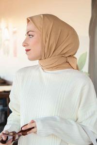 Lamelif Keten Eşarp Naturel Bej