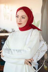 Sour Cherry Wool Printed Scarf