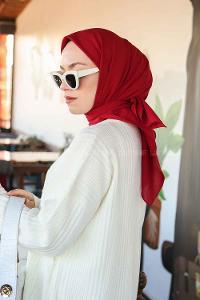 Sour Cherry Wool Printed Scarf