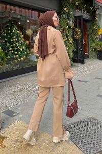 Mink Shirt Collar Long Arm Cotton Fabric Parachute Fabric Comfortable Suit