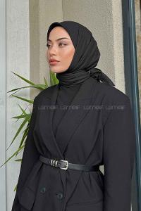 Lamelif Pamuk Caz Eşarp Siyah