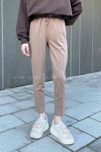 Lamelif Bel Lastikli Kalem Pantolon Vizorengi