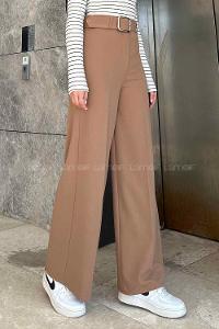Bitter Brown Viscose Fabric High Waist Material Pants