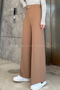 Bitter Brown Viscose Fabric High Waist Material Pants