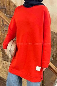 Pomegranate Flower Medium Crew Neck Cotton Fabric Tunic