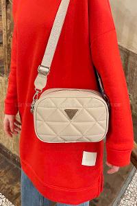 Lamelif Kapitone Detaylı Dona Kadın Çapraz Kadın Çanta Soft Kahve