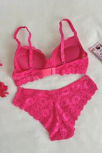Pink Cotton Fabric Underwire Unsupport 