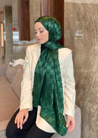 Pine Green Viscose Fabric Printed Shawl