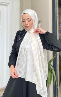 Lamelif Dama Desen Jakar Şal Kemik