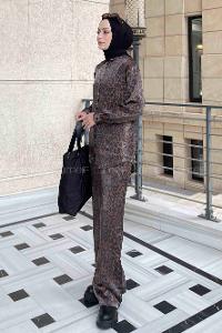 Brown Shirt Collar Long Arm Ayrobin Regular Trousers Comfortable Suit