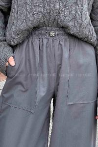 Lamelif  Stoperli  Soft Paraşüt Pantolon Antrasit