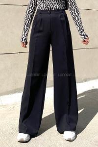 Black Cotton Fabric High Waist Comfortable Pants