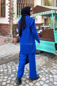 Saxe Mock Turtle Neck Long Arm Without Accessories Knitwear Regular Trousers Comfortable Suit