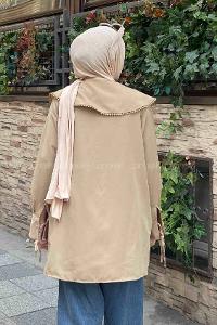 Lamelif  Bebe Yakalı Gömlek Sütlü Kahve