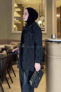 Lamelif Kareli Oduncu Gömlek Füme