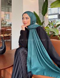 Emerald Green Viscose Fabric Printed Shawl