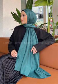 Emerald Green Viscose Fabric Printed Shawl