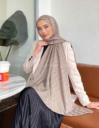 Lamelif Zikzak Desen Jakar Serisi Şal Toprak