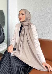 Lamelif Zikzak Desen Jakar Serisi Şal Toprak