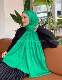 Lamelif Zikzak Desen Jakar Serisi Şal Yeşil