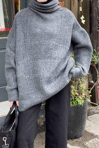 Smoked Choker Neck Long Arm Jumper