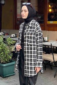 Black Shirt Collar Long Arm Cotton Fabric Shirt