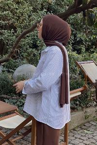 Mink White Shirt Collar Long Arm Viscose Fabric Unprinted Shirt