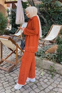 Tile Shirt Collar Long Arm Poplin Fabric Lycra Regular Trousers Comfortable Suit