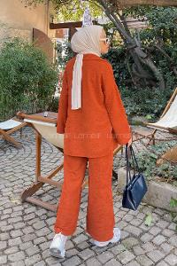 Tile Shirt Collar Long Arm Poplin Fabric Lycra Regular Trousers Comfortable Suit