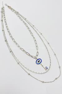 Silver Gold Straight Necklace