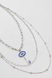 Silver Gold Straight Necklace
