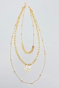 Lamelif 3Lü Kombin Yıldız Detaylı Set Kolye