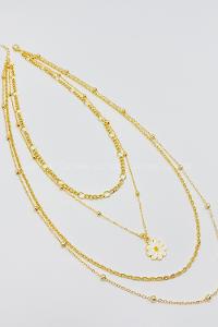 Lamelif 4Lü Kombin Papatya Detaylı Set Kolye