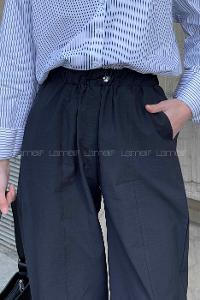 Lamelif Paraşüt Pantolon Siyah