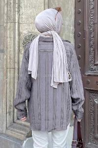 Mink Shirt Collar Long Arm Viscose Fabric Shirt