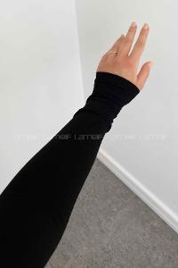 Lamelif Bisiklet Yaka Pamuklu  Body Siyah